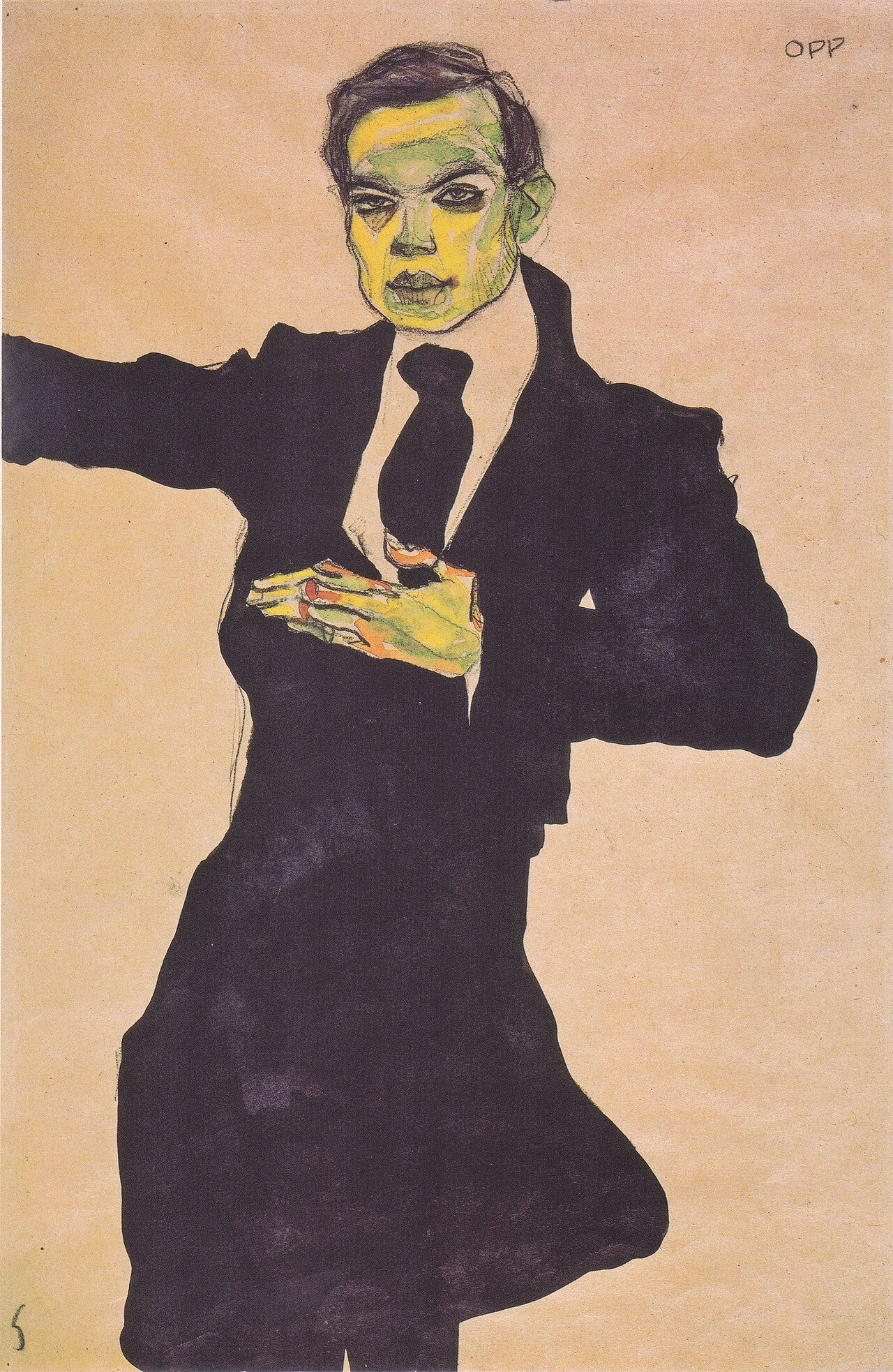 Schiele portrait of fellow painter Max Oppenheimer
