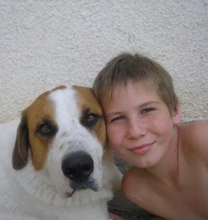 Me as a child and my dog Boris Me as a child and my dog Boris
