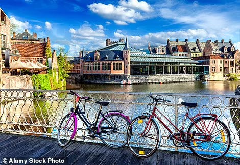 Local colour: A view of the canal that runs through Ghent