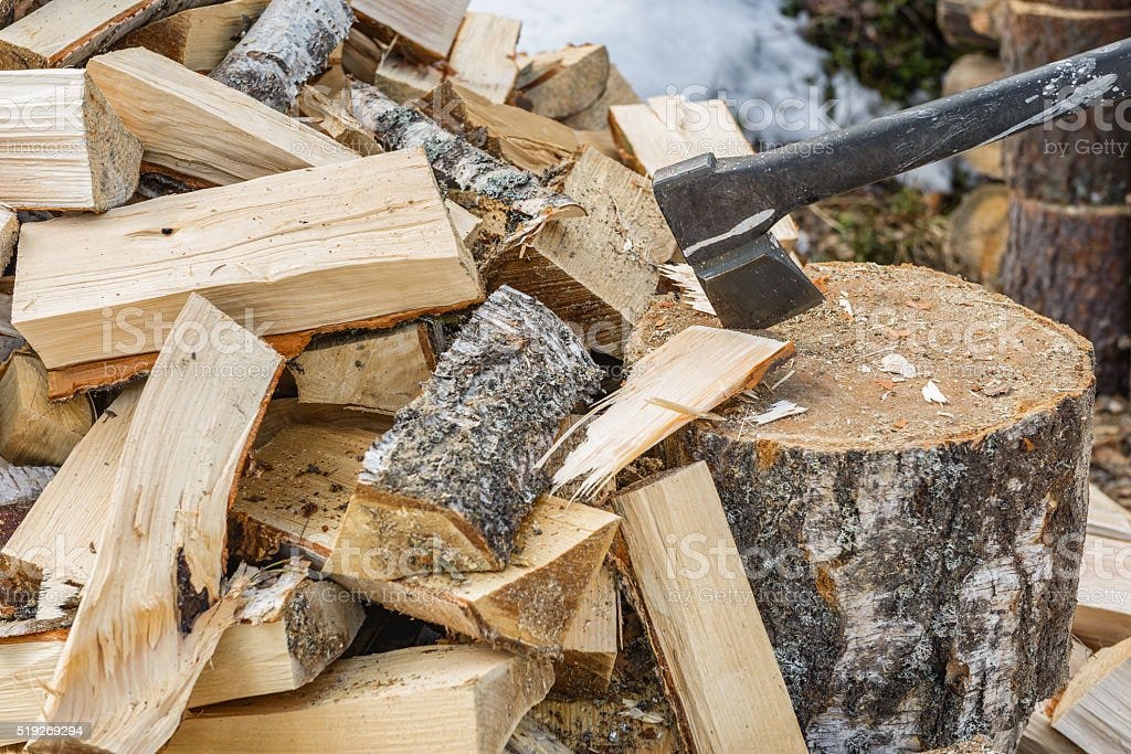 Chopping Wood Stock Photo - Download Image Now - iStock