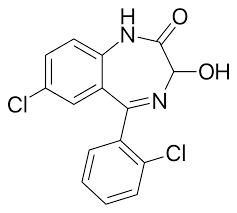 The chemical formula of lorazepam (Ativan)
