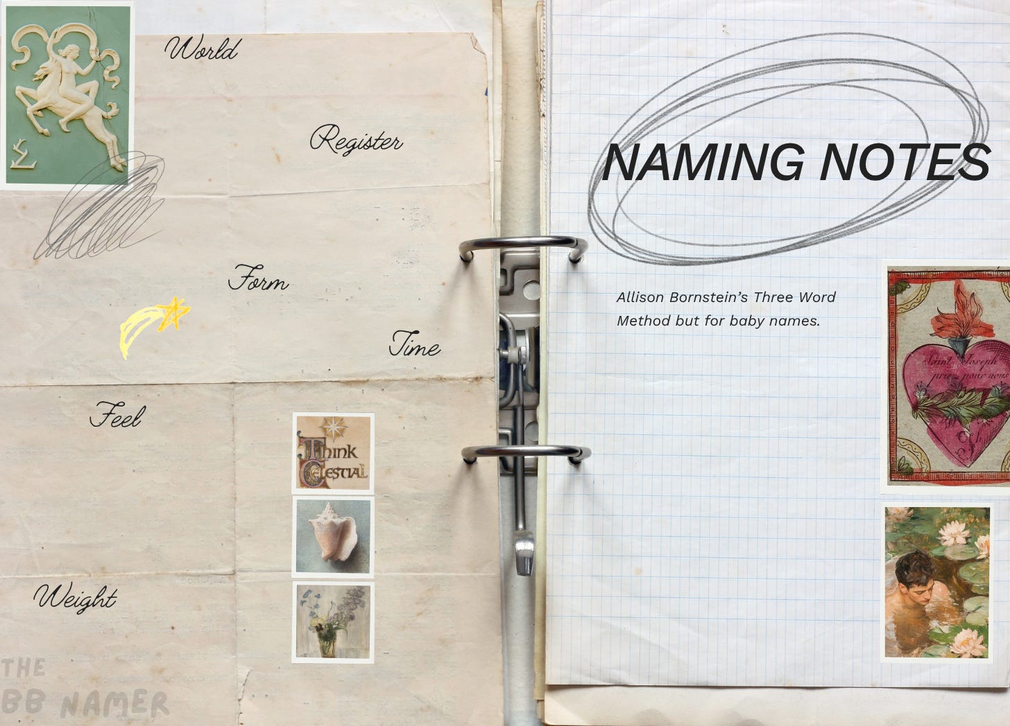 NAMING NOTES - by Mis en Son - The BB Namer