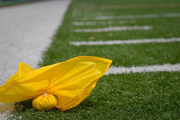 Penalty Flag Stock Photo - Download Image Now - Penalty Flag, Flag,  American Football Referee - iStock