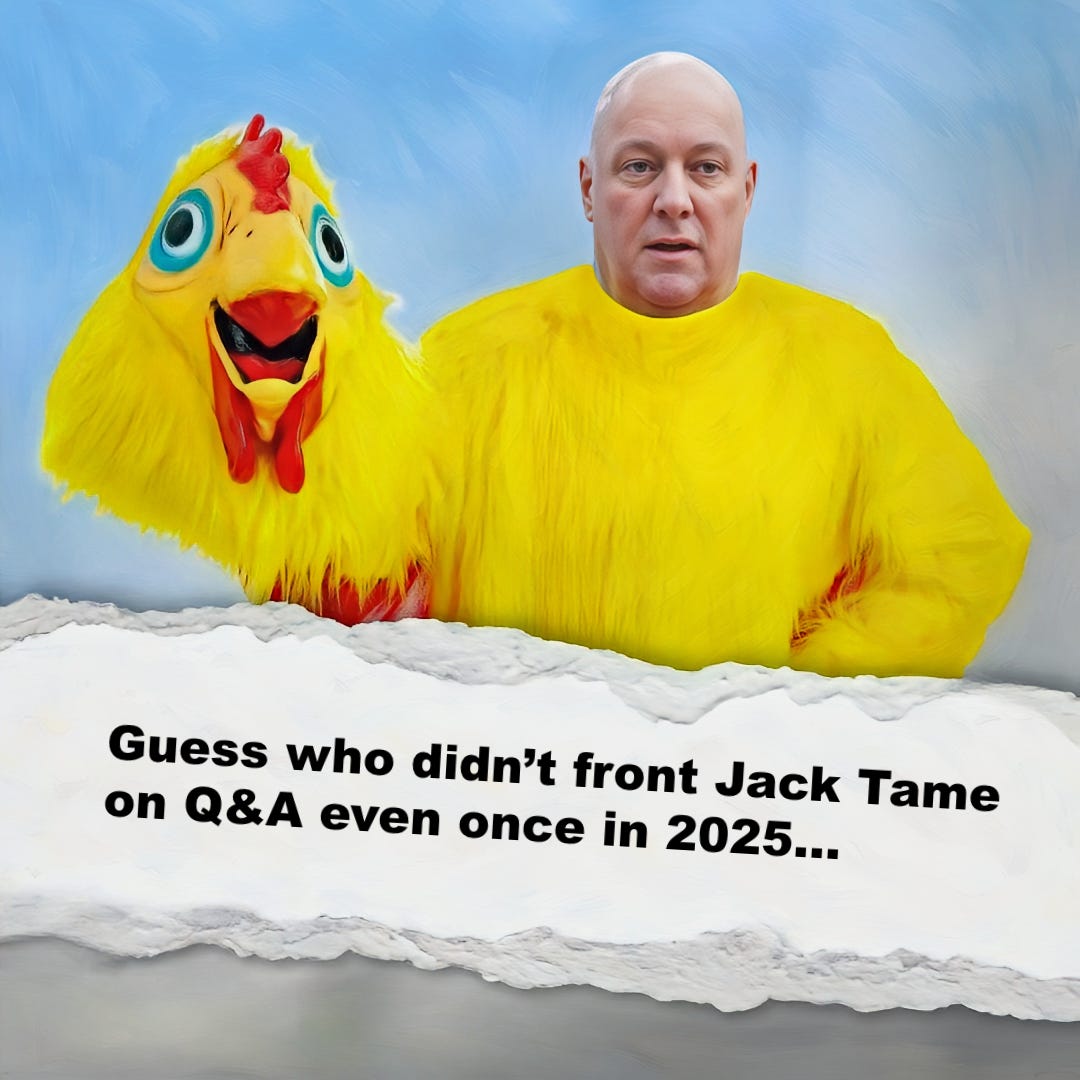 Christopher Luxon wearing a chicken costume. Christopher Luxon wearing a chicken costume.