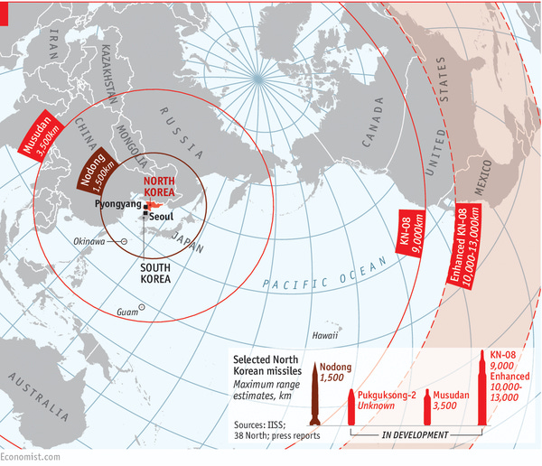 "Where can missiles from N. Korea reach?" Such a good answer. "Where can missiles from N. Korea reach?" Such a good answer.