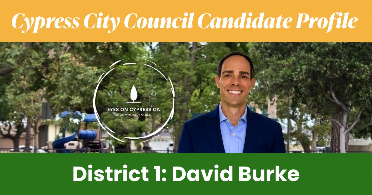 District 1: David Burke - Cypress City Council Candidate Profile Questionnaire
