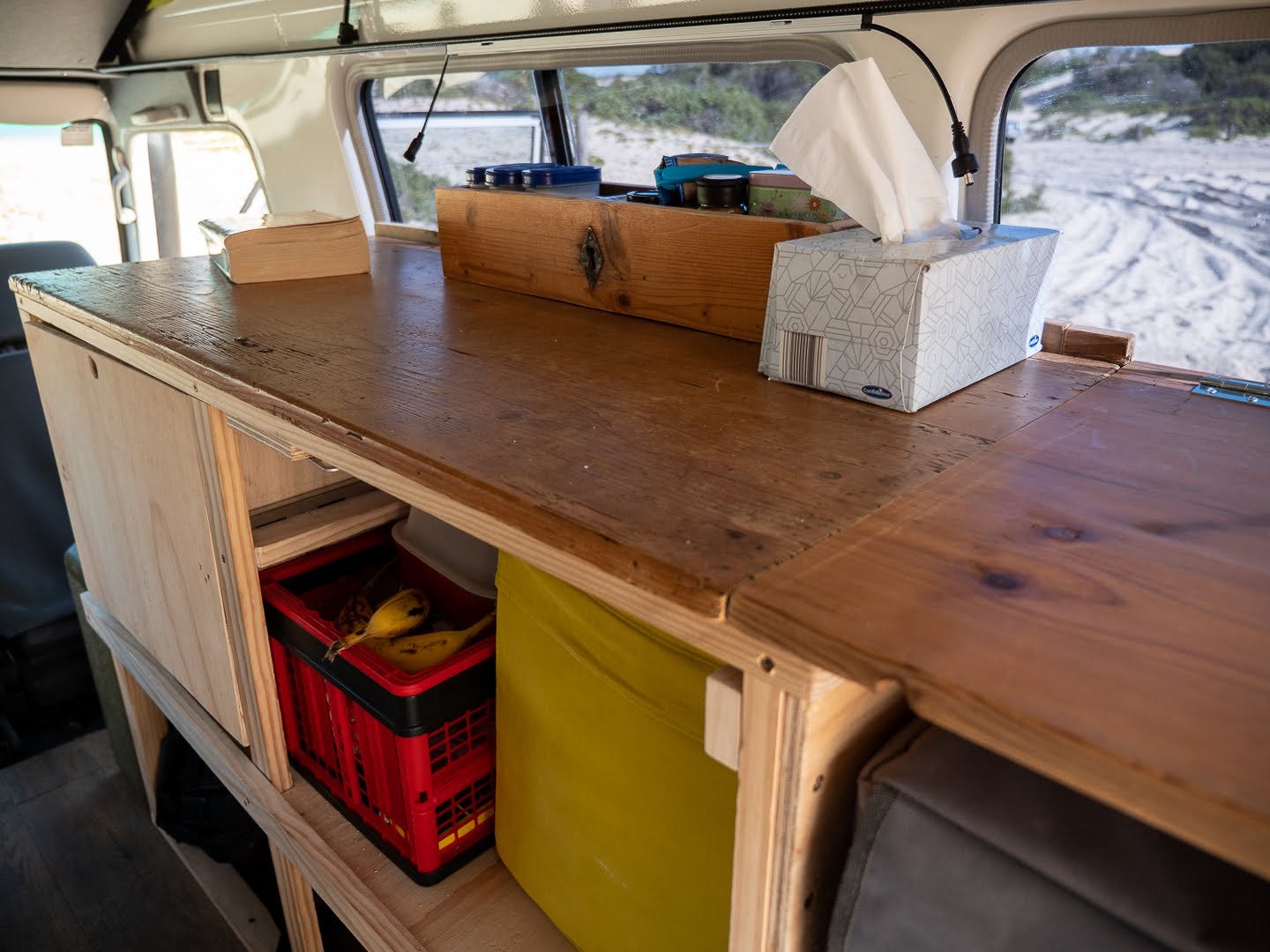 troopy kitchen shelf