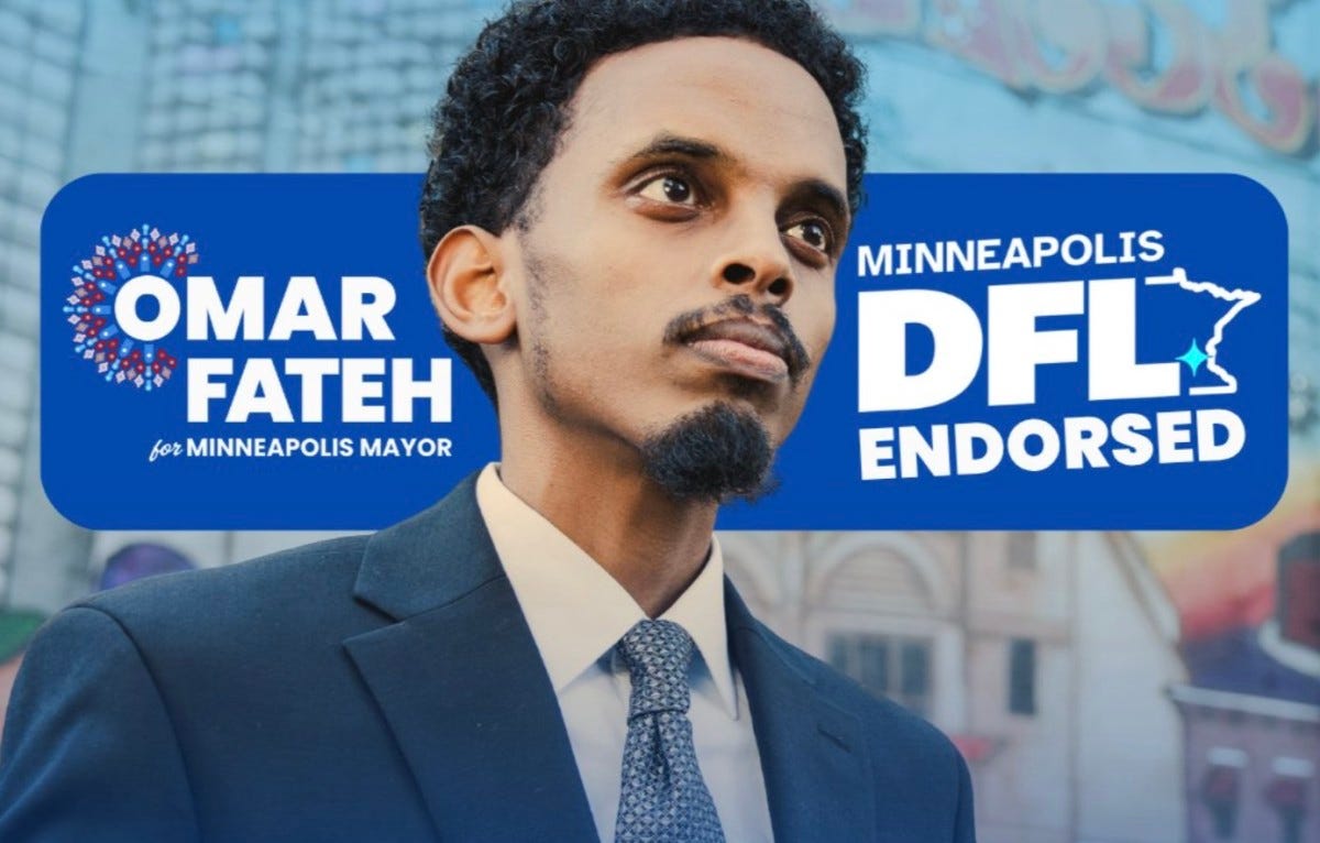 Minneapolis DFL endorses Omar Fateh for city mayor over Jacob Frey ...