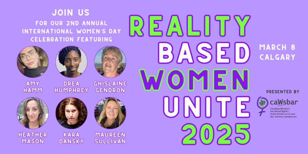 Reality Based Women Unite 2025 Banner