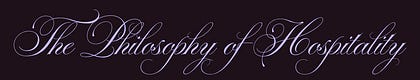 The Philosophy of Hospitality