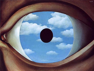 "The False Mirror" by René Magritte "The False Mirror" by René Magritte