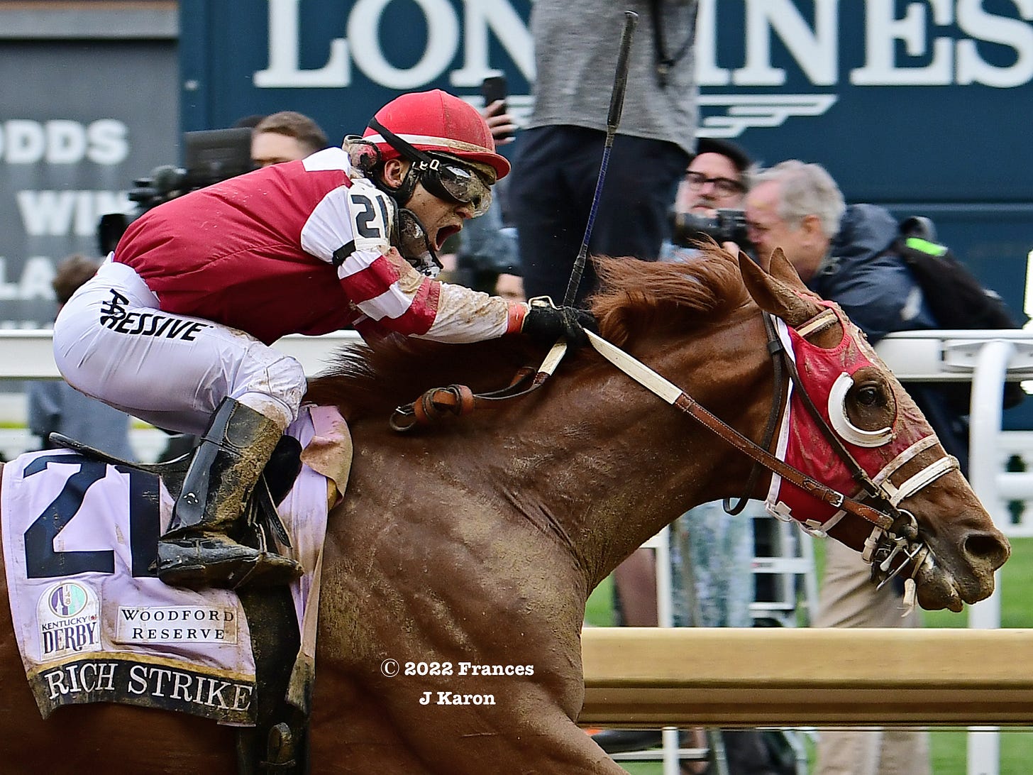 Rich Strike, by Curlin’s son Keen Ice, was the second consecutive grandson of Curlin to win the Kentucky Derby. Rich Strike, by Curlin’s son Keen Ice, was the second consecutive grandson of Curlin to win the Kentucky Derby.