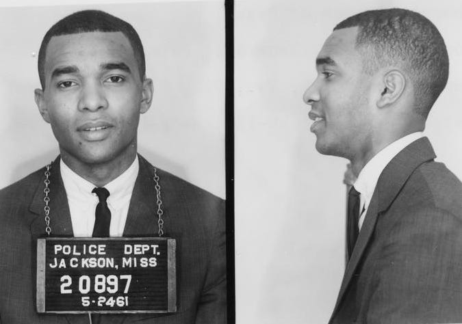 Black and white front and side mugshot of a young Diamond
