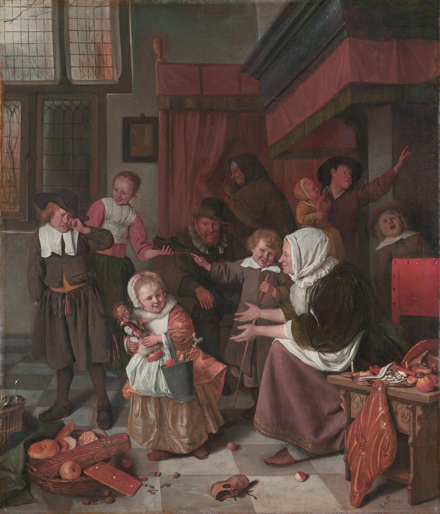 Jan Steen, The Feast of Saint Nicholas, about 1665 Jan Steen, The Feast of Saint Nicholas, about 1665