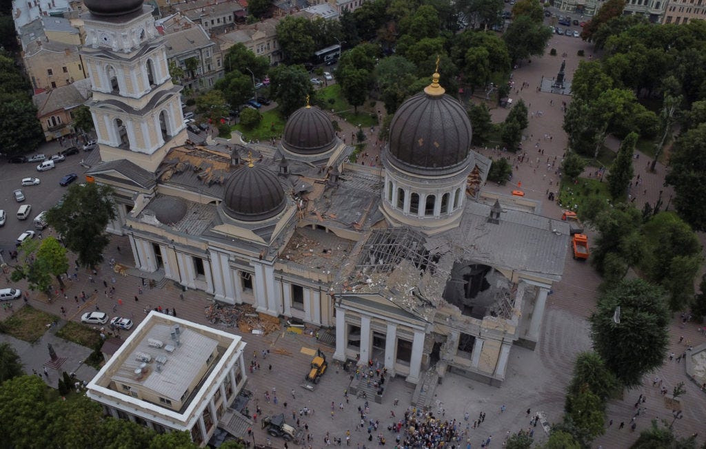 Russian strike on Odesa badly damages landmark cathedral of ... Russian strike on Odesa badly damages landmark cathedral of ...