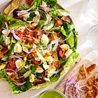 Green Goddess Cobb Salad with Crispy Chicken-Skin Croutons
