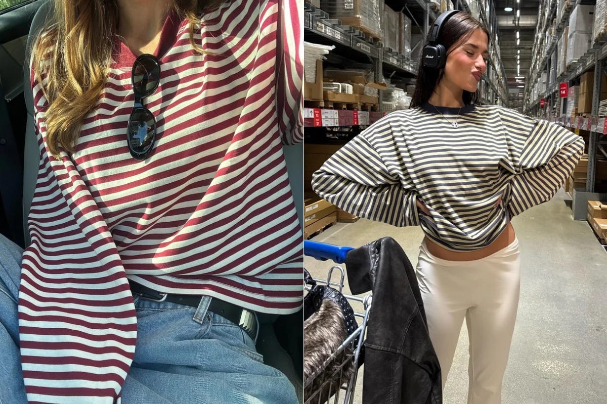 Everyone's wearing this viral striped top.