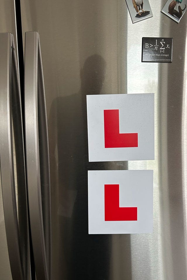 L-Plates on the Fridge