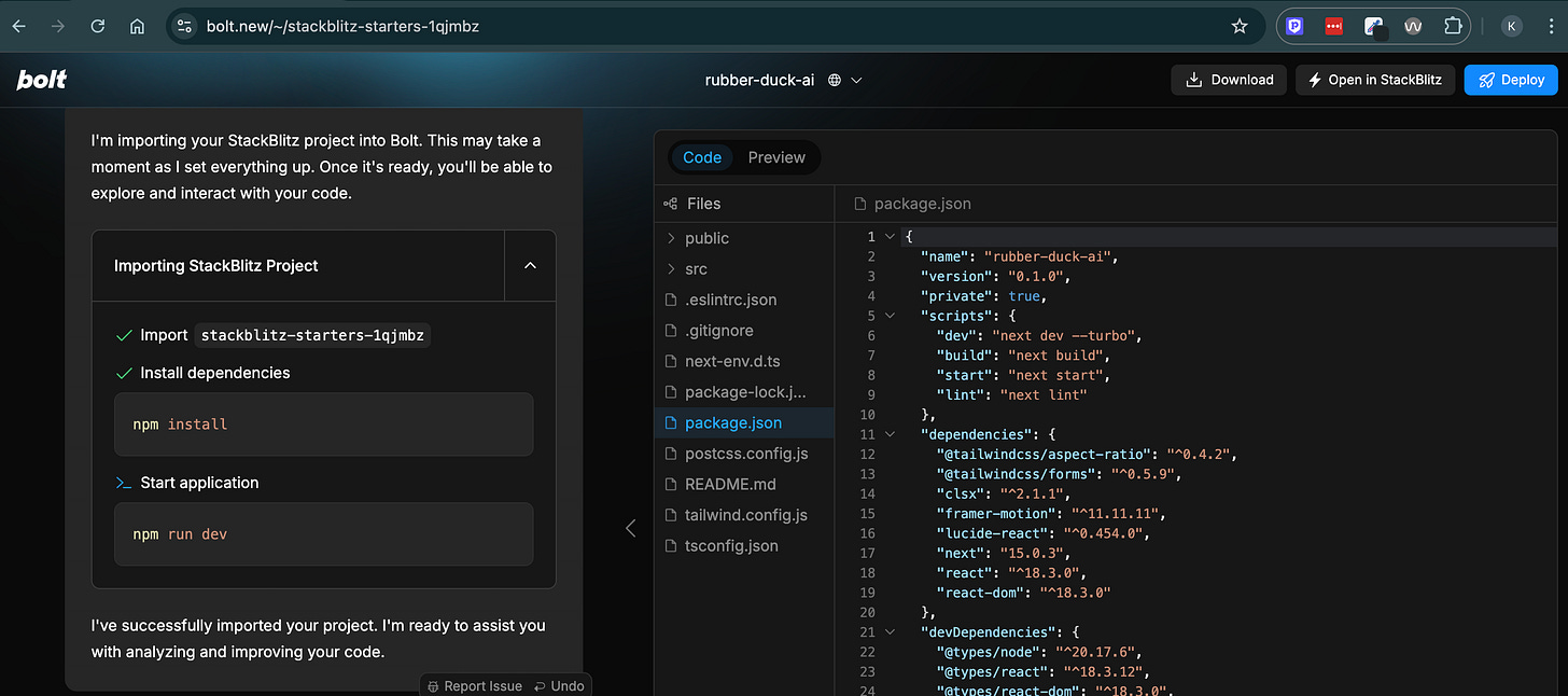 How to Import a Local Project into the Browser-Based Bolt.new Platform
