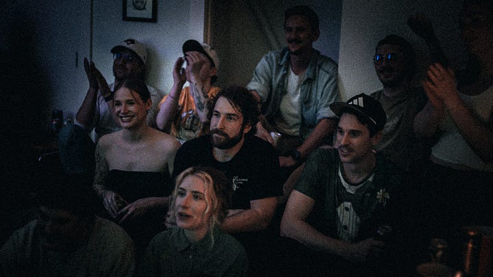 a bunch of rad photos with a rad rock band Kasador, and their fans in an underground house party in Calgary