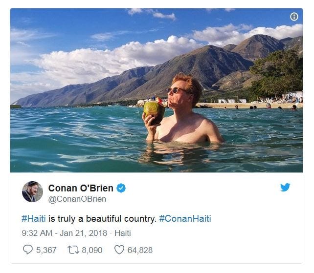 Instapundit » Blog Archive » LIVE FROM POTEMKIN VILLAGE, IT'S CONAN O'BRIEN!  “Conan's trip [to Haiti] was too clever by hal…