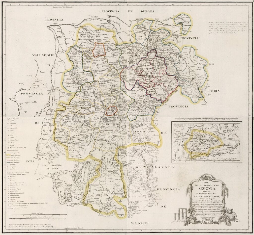 Mapa de la Provincia de Segovia (1773) Mapa de la Provincia de Segovia (1773)