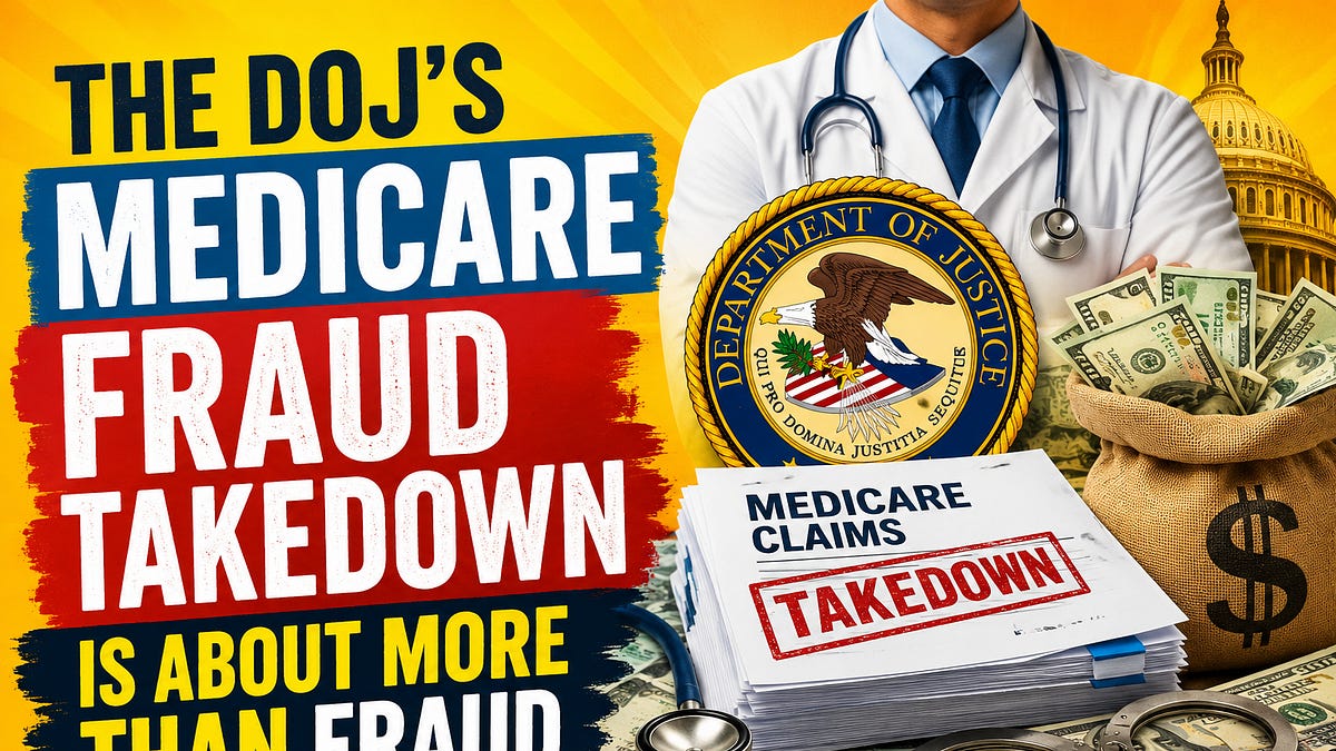 The DOJ&rsquo;s Medicare Fraud Takedown Is About More Than Fraud