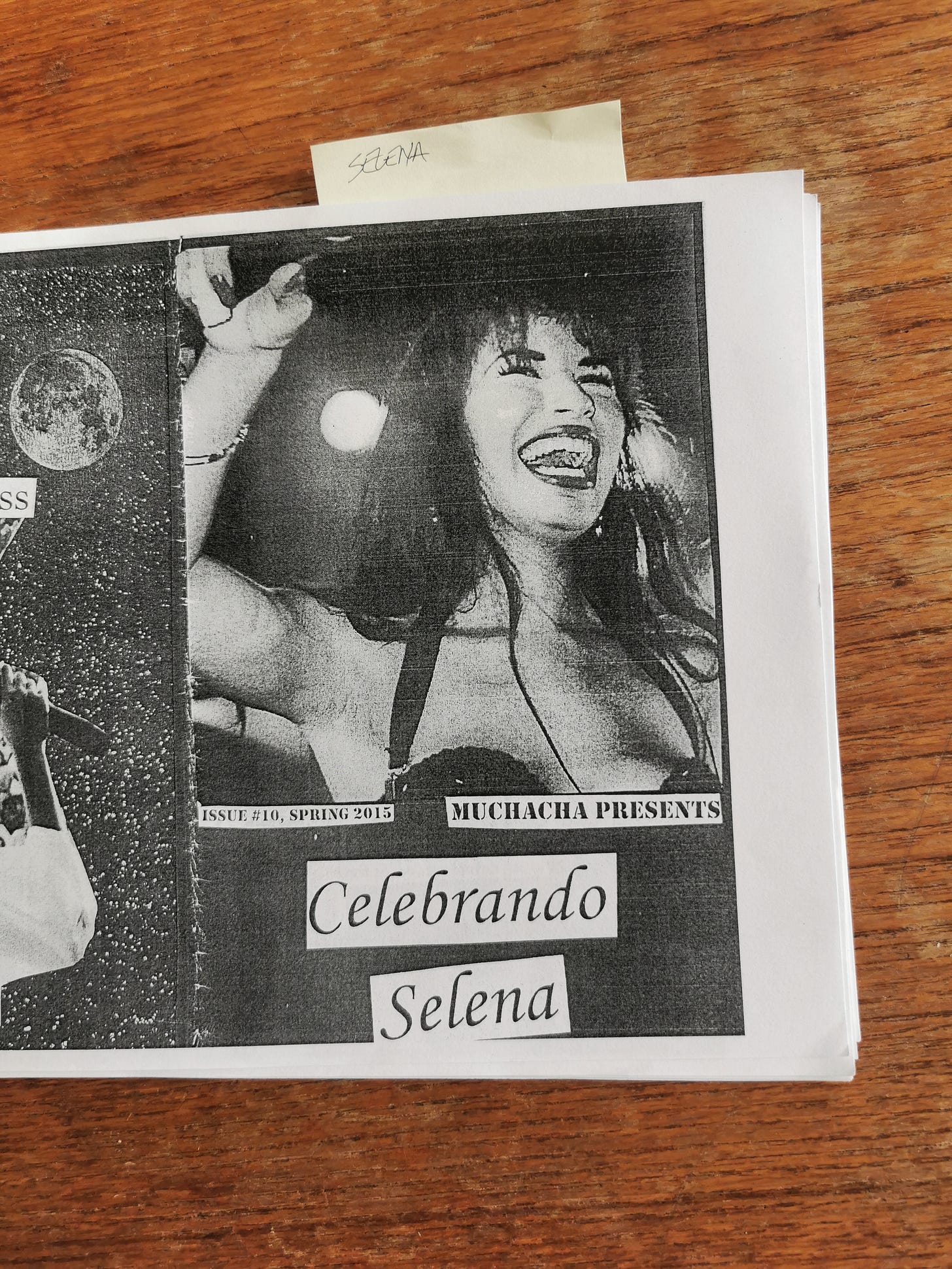 Cover of Muchacha fanzine about Selena from 2015