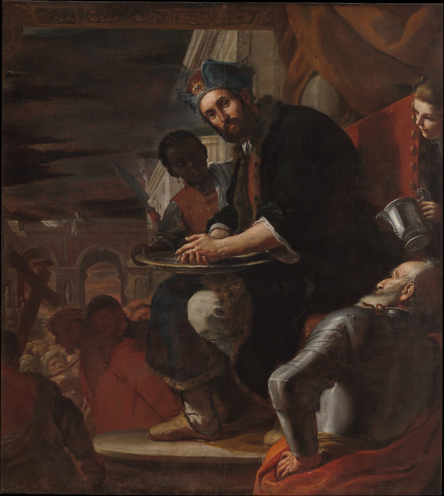 Pilate Washing His Hands, Mattia Preti (Il Cavalier Calabrese) (Italian, Taverna 1613–1699 Valletta), Oil on canvas