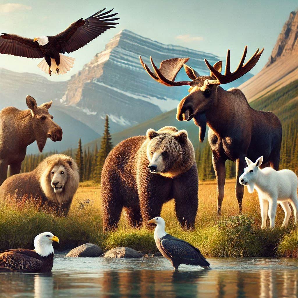 wildlife in banff summertime