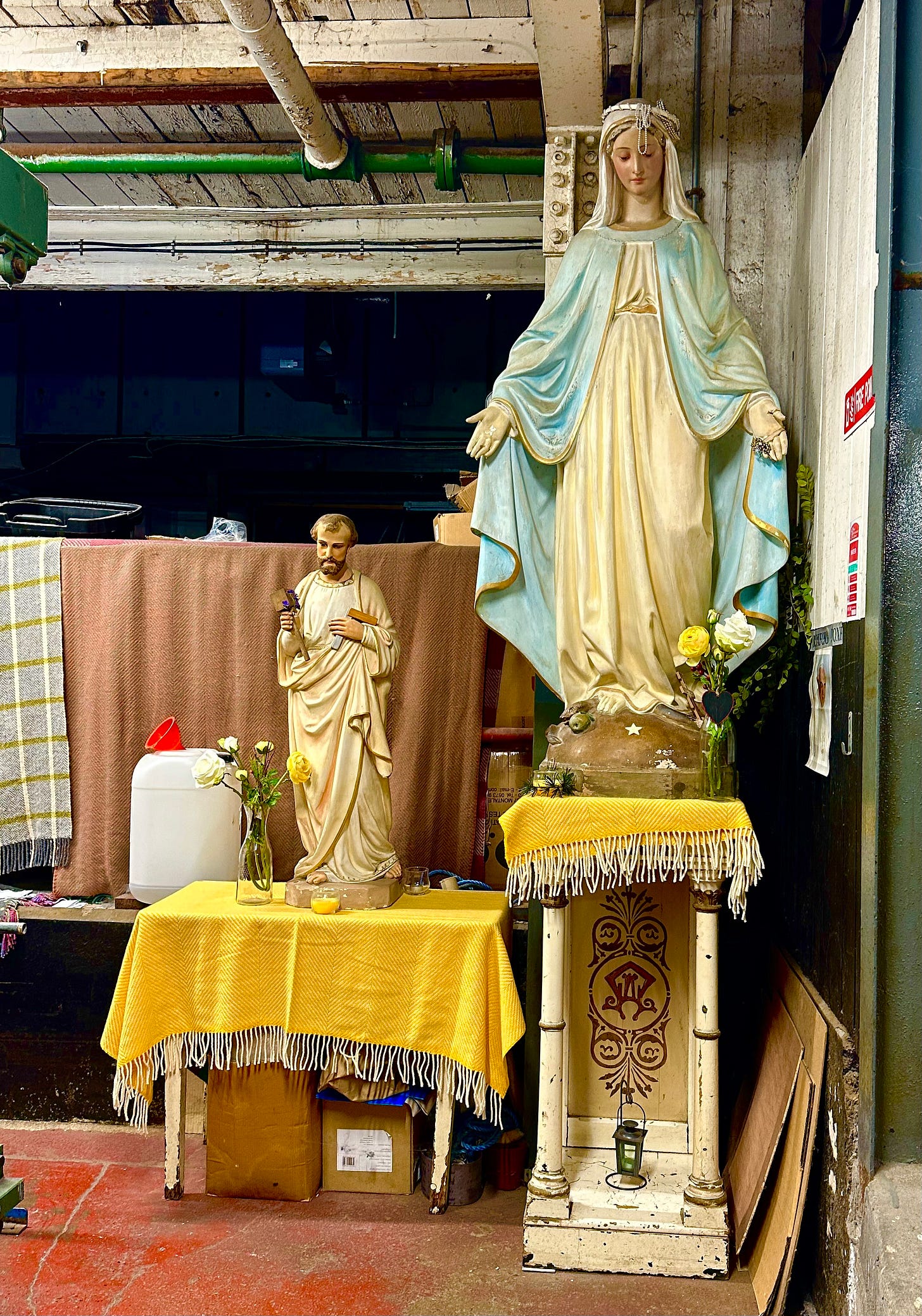 Holy Mary and Joseph the Carpenter keeping an eye on affairs at Foxford