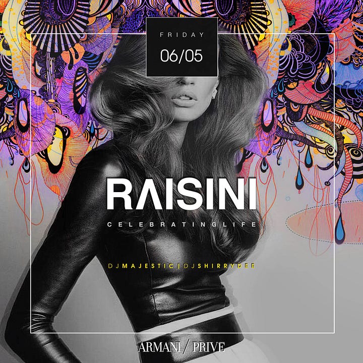 Event flyers of Raisini Records