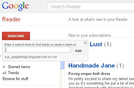 Adding something to Google Reader Adding something to Google Reader