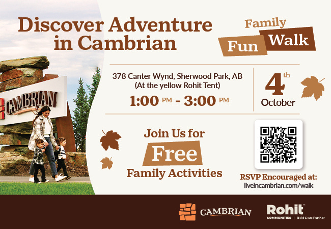 Edmonton Playgrounds Cambrian Family Fun Walk Ad 1