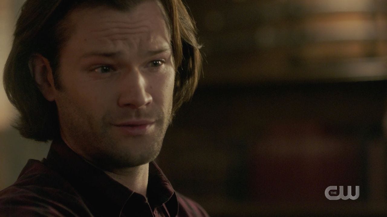 Sam Winchester fighting emotions with Jack in the Box Sam Winchester fighting emotions with Jack in the Box