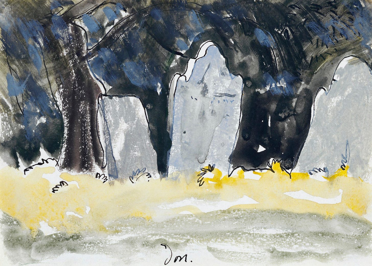 Painting: Arthur Dove's "Old Tombstones"