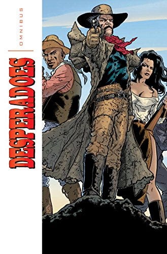 Book cover showing three Western characters Book cover showing three Western characters