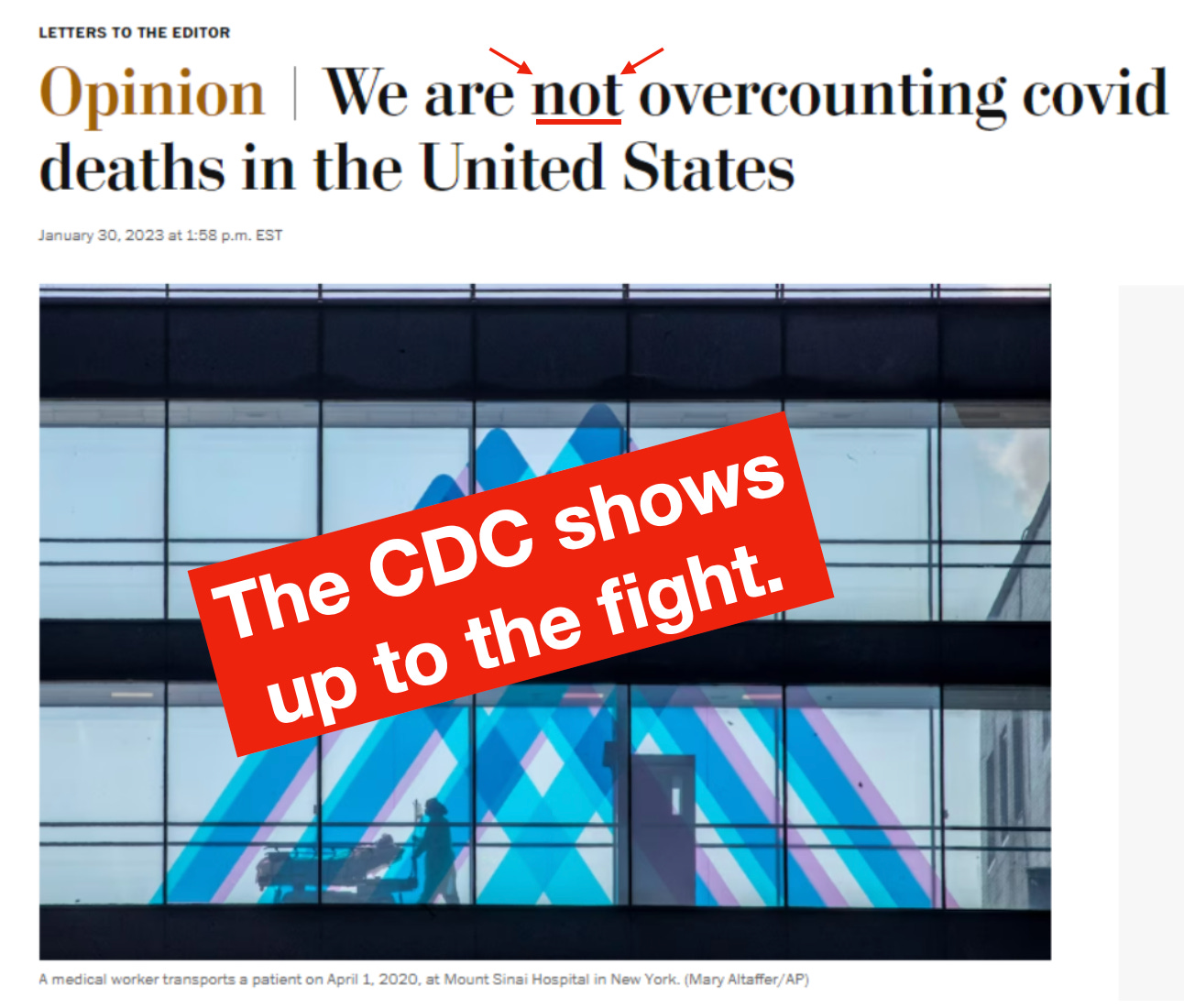 we are NOT overcounting covid deaths in the US