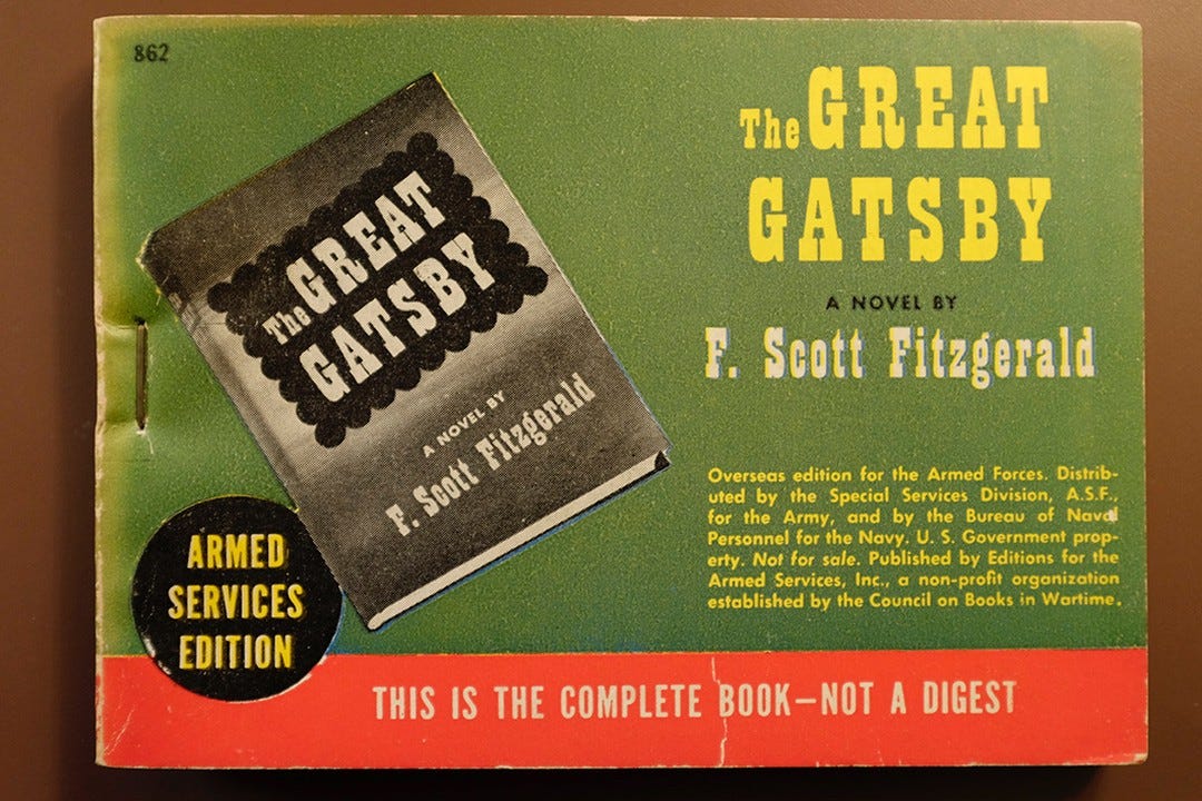 The Library of Congress Armed Services Edition copy of "The Great Gatsby" The Library of Congress Armed Services Edition copy of "The Great Gatsby"