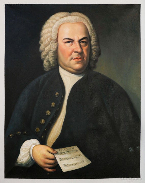 Portrait of Johann Sebastian Bach - Elias Haussmann Hand-painted Oil  Painting, German Composer, Organist, Harpsichordist, Violist, Violinist -  Etsy