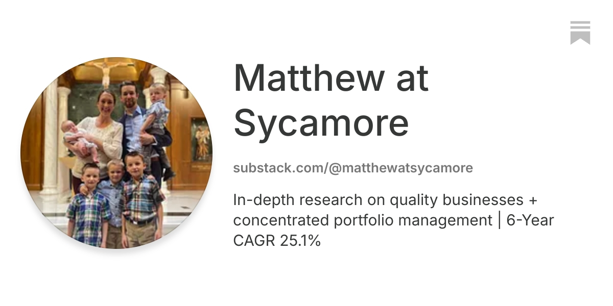 Matthew at Sycamore | Substack