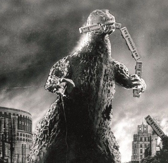 Godzilla Eating Lunch Godzilla Eating Lunch