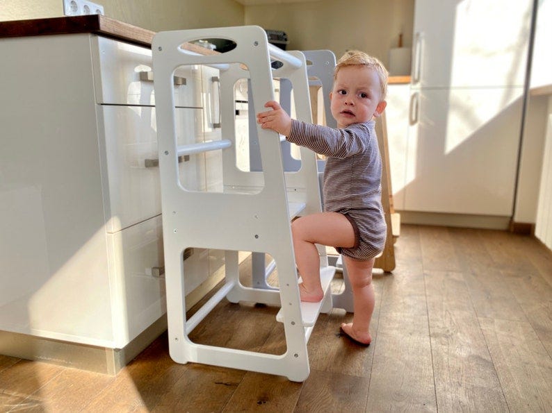 FREE SHIPPING Kitchen helper tower for toddler kitchen stool image 3