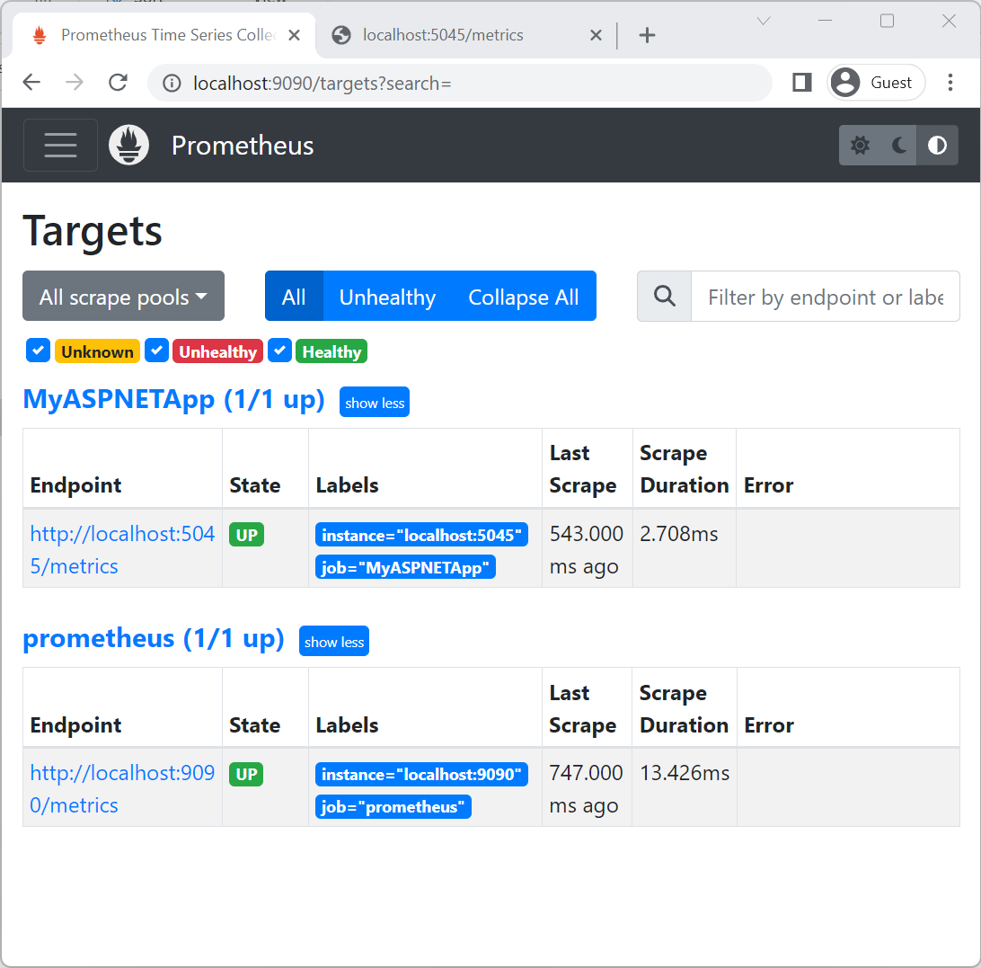 ASP.NET Core metrics | Microsoft Learn