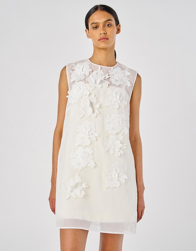 Oroton - Lace Flower Sheer Dress