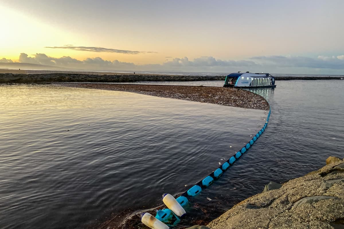 An Interceptor Original, like the one shown here in operation at Ballona Creek in California, will be deployed to the Cisadane River in Indonesia by the end of 2023