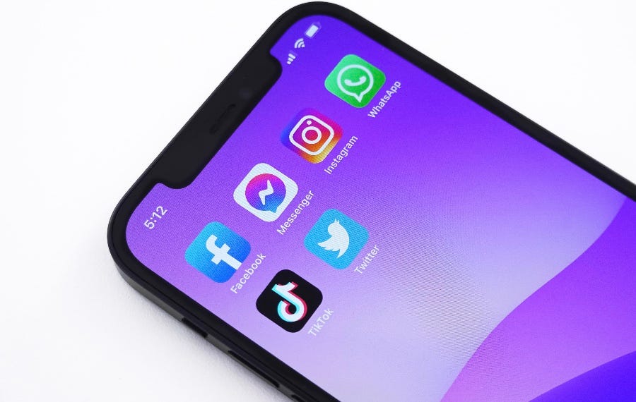 Social Media icon on iPhone Social Media icon on iPhone