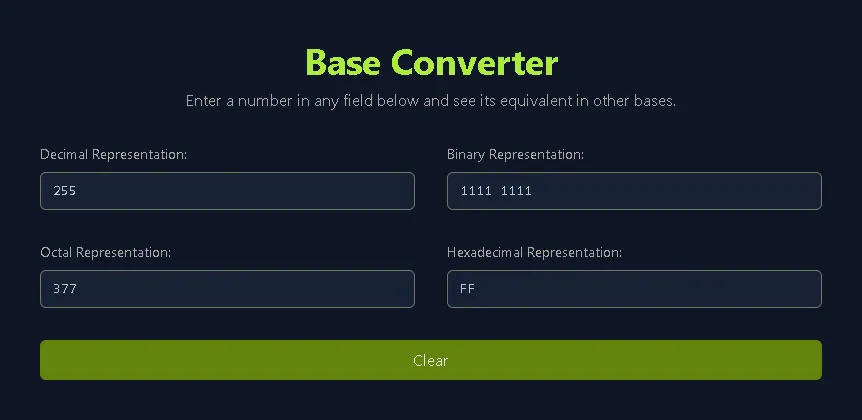 base converter | tryhackme