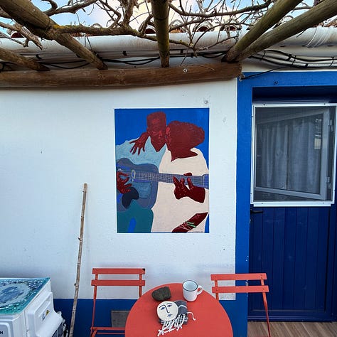 Shabazz Larkin Making a portrait in Portugal