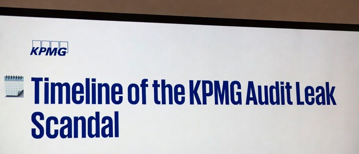 Timeline of KPMG Australia whistleblower scandal and audit leak 2024-2026